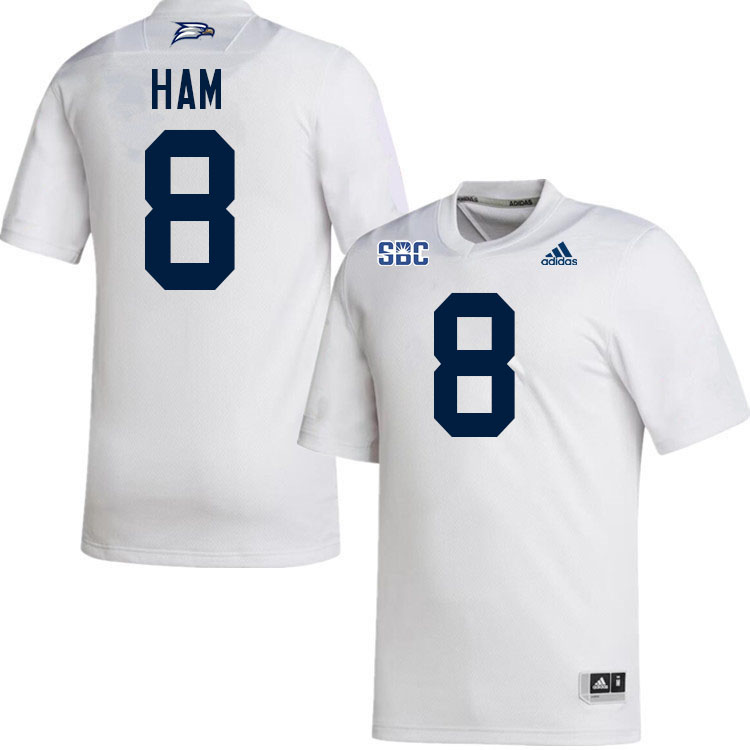 #8 Tracy Ham Georgia Southern Eagles Jerseys|Apparels Football Stitched-White